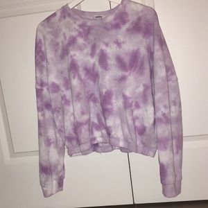 Garage purple tie dye crewneck